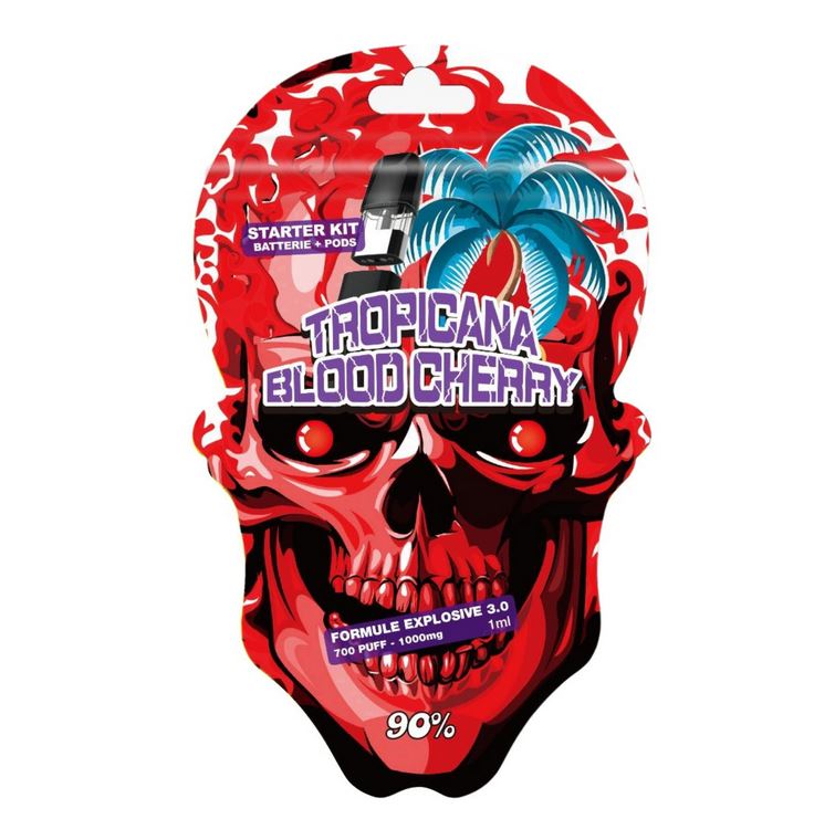 Tropicana Blood Cherry Skull Vape 90% Delta BZ10